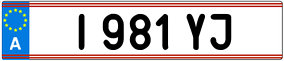 Trailer License Plate